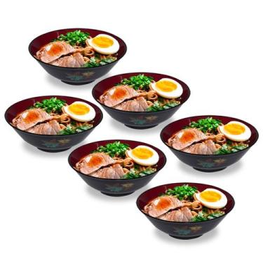 Imagem de Kit C/6 Tigelas Japonesa para Lámen Detalhe Folhas - AC