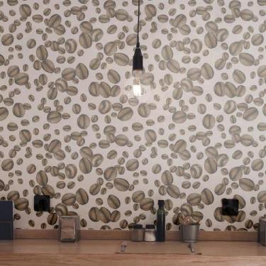 Imagem de Papel de Parede Adesivo Grãos de Café N03108 0,58X2,5M - Adesivo BR