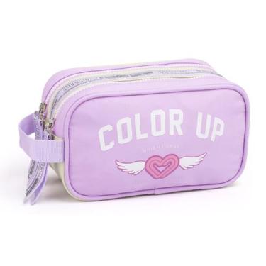 Imagem de Estojo Duplo Color Up Feminino Juvenil Infantil Escolar - Seanite, Lil