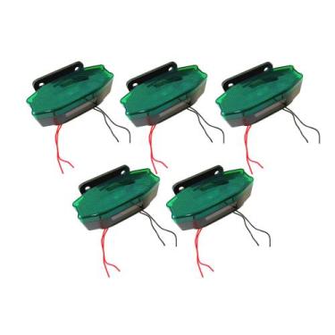 Imagem de 5 Sinaleira Lanterna Lateral Led Peixinho Caminhão Carreta Com Vigia V