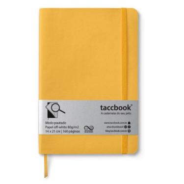 Imagem de Caderno Pautado taccbook Amarelo ouro 14x21 Flex