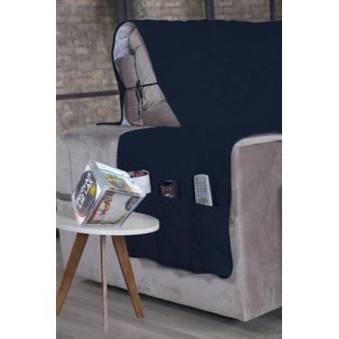 Imagem de Protetor Sofá Retrátil Ass. 1,80m Micropercal 2Md Az Marinho - Enxovai