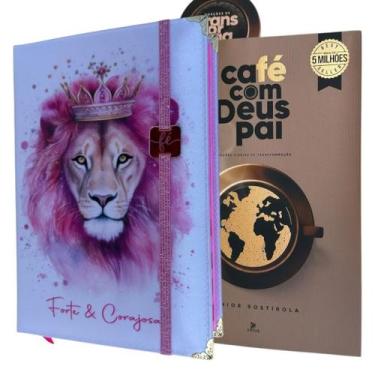 Imagem de Kit Bíblia Ntlh Leao Forte e corajosa + Elástico Capa Dura Acolchoada 