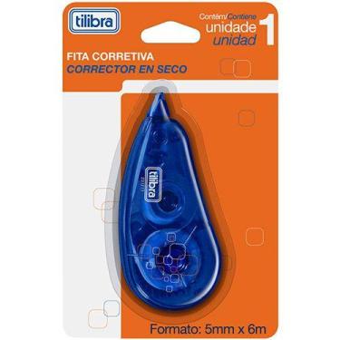 Imagem de Fita Corretiva 5mmx6m Azul - Tilibra