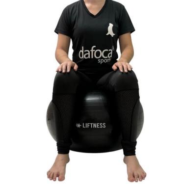 Imagem de Bola de Ginástica Pilates Fisioterapia Pélvica 65cm Preto Liftness Daf