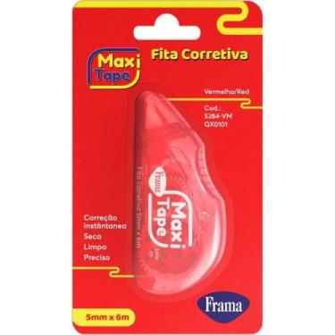 Imagem de Corretivo em Fita Maxi Tape 5MMX6M. Sortido CX.C/12 - Frama
