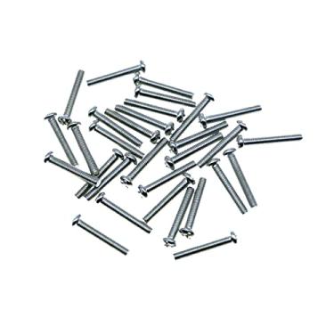 Imagem de KAISH Parafusos de entonação de sela de ponte de guitarra M3 cromados métricos para Squier Strat Tele