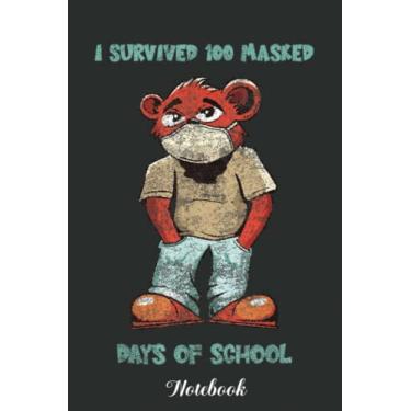 Imagem de I Survived 100 Days of School Masked Virtual Learning Notebook: Funny 100 Days Of School Gift Lined Notebook Confetti Writing Diary Planner Gift for ... Children, Blank 110 Pages, 6x9 inches