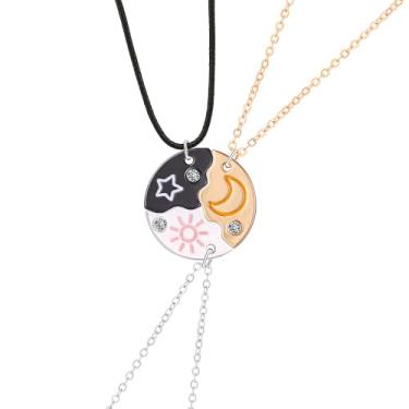Imagem de Colar com estrela de sol e lua para mulheres, melhores amigas, presentes de aniversário de Natal para mulheres, irmãs, amizade, pingentes, presentes para mulheres que pensam em você, presentes para