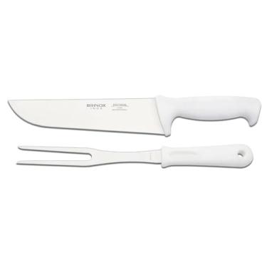 Imagem de Conjunto de para Churrasco 2 Peças Precision Faca + Garfo, Brinox, Aço Inox