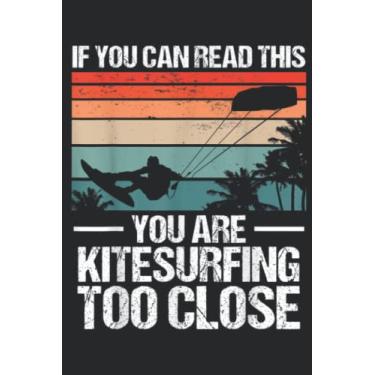 Imagem de Kitesurfing Kite Vintage Kiteboarder Wind Kiteboarding Family: Lined Journal Notebook To Do Schedule, Medium 6x9 Inches, 100 Pages, Printed Cover