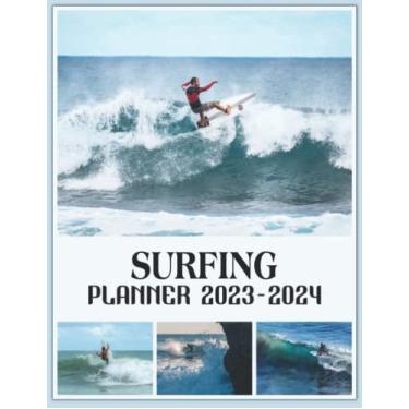 Imagem de Surfing Monthly Planner 2023-2024: Surfing Weekly And Monthly Planner, Daily Large Planner 2023-2024, Christmas Gifts For Men Women Dad Mom, Student Teacher Planner