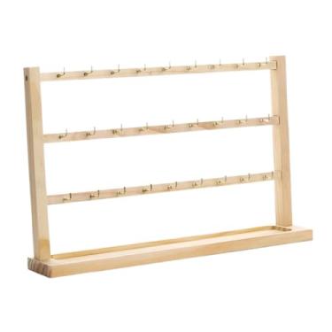 Imagem de Deevoka Brincos expositor organizador ornamento chaveiro display rack colar titular para chaveiros casamento peça central pingente, 3 Níveis