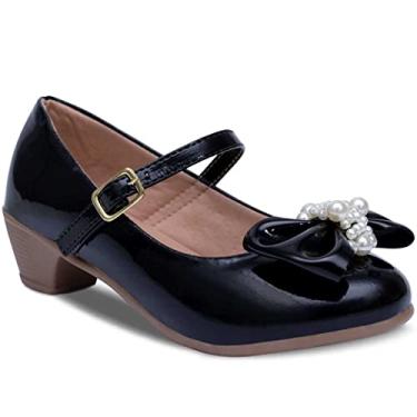 Imagem de Sapato Infantil Social Feminino Nº 28 Ao 34 Sapatilha Moda Festa 03.19 (Preto, BR, Criança de 9 a 12 anos, Numérico, 34)