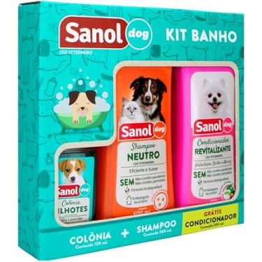 Imagem de Sanol Dog Kit - Shampoo / Condicionador / Ganhe 1 Colônia Variado Verde