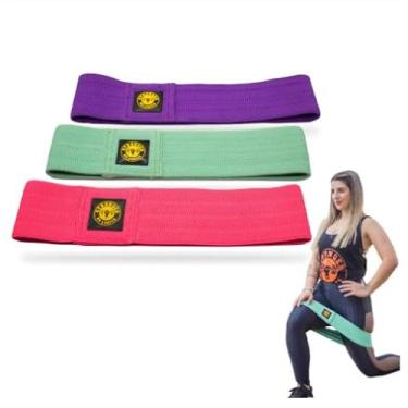 Imagem de KIT DE 3 ELÁSTICO HIP BANDS SUPER STRONGER BANDS PARA GLÚTEO