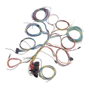 Imagem de Kit de Chicote Elétrico Universal de 22 Circuitos Com Fusível e Instruções de Instalação Hotrod Automotivo Extra Longo ABS Cobre