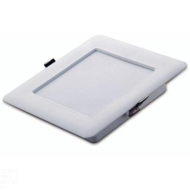 Imagem de Plafon Led Tramontina Quadrado De Embutir Slim 480 Lm 6 W Bivolt 3000 