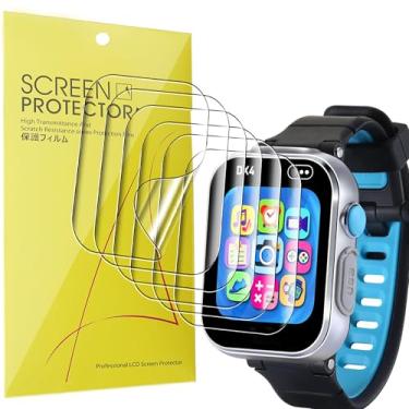 Imagem de Lamshaw Compatível com protetor de tela inteligente VTech KidiZoom DX4, [pacote com 6] Película transparente TPU de cobertura total compatível com VTech KidiZoom Smartwatch DX4 (pacote com 6)