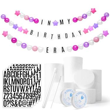 Imagem de GOGOSO Pulseira Gigante Da Amizade Diy, Faixa De Aniversário - Guirlanda De Faixa De Aniversário Personalizada, Decoração De Malha Com Círculos De Espuma E 50 Bolas De Plástico Para Piscina De Bolin