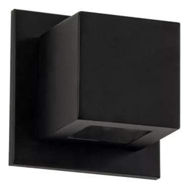 Imagem de Arandela Cubic Lux 1 Foco Silver Muro/parede Aluminio Preto