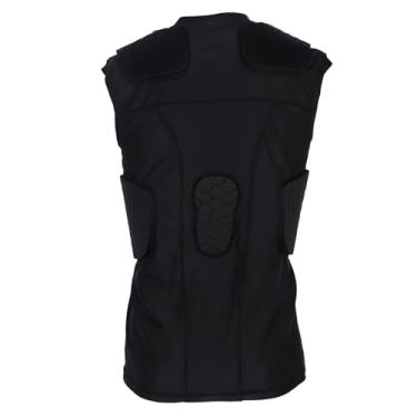 Imagem de Colete Acolchoado de Compressão, Secagem Rápida de Poliuretano Fibra de Algodão Atlético Camiseta Protetor de Costela para Futebol de Futebol Beisebol (L)