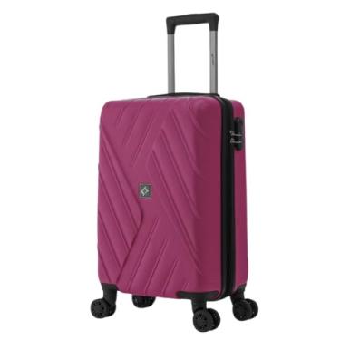 Imagem de Mala de Bordo Pequena para Viagem ABS Cadeado Integrado Rodas Giro 360º Padrão ANAC Expansor Marsala - Cruzeiro Malas