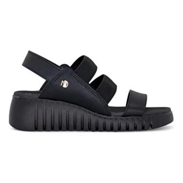 Imagem de Sandalia Modare Ultra Conforto Anabela Ortopedica Feminina, Preto, 37
