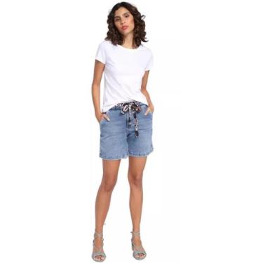 Imagem de Blusa Feminina Algodão Básica Malwee Original Gola Redonda, Branco, XG