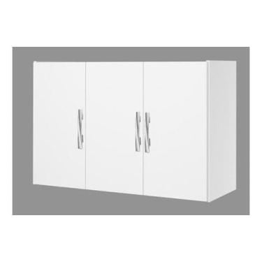 Imagem de Armario 03 Portas Aéreo Multiuso Suspenso Branco - PASSE BEM