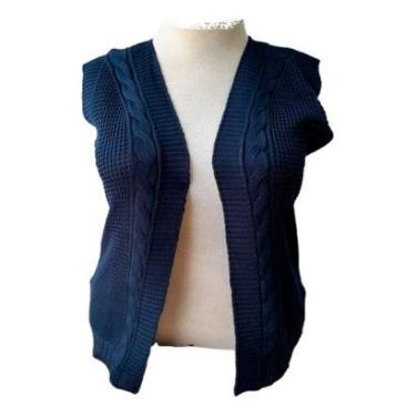 Imagem de Colete Feminino Tricot Premium Aberto Quentinho Plus Size-Feminino