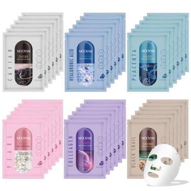 Imagem de Máscaras Faciais GUOYAOLIFU - Kit com 18 Unidades - Hidratação com Col