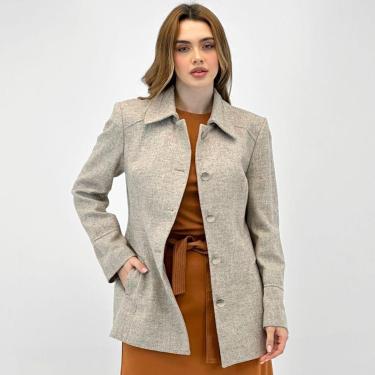 Imagem de Casaco Malise Lã Batida Médio Feminino-Feminino