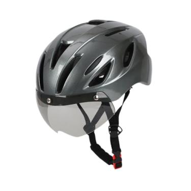 Imagem de oshhni Acessórios para chapéus de bicicleta de bicicleta Acessórios ajustáveis ​​com capacete de bicicleta viseira para ciclismo ao ar livre de bicicleta de, Cor Titânio