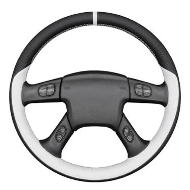 Imagem de MEWANT Capa de volante de carro costurada à mão para Chevrolet Silverado 2003-2007 protetor de volante, acessórios de volante
