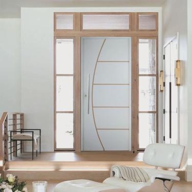 Imagem de Porta Belíssima 6 Prime Batente 14 Puxador Tubo 60cm 102 X 210 Esquerdo