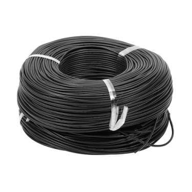 Imagem de Partuto 1 peça 16AWG fio aterramento universal para carro, automotivo, fio de alimentação de alto-falantes de carro totalmente isolado e jaqueta de toque macio TC preto 3,5 m