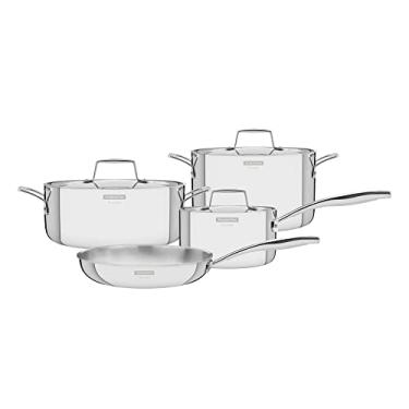 Imagem de Jogo de Panelas Tramontina Grano em Aço Inox com Corpo Triplo 4 Peças