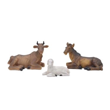 Imagem de Mix De Animais Para Presépio De Resina Natal Reposição 12Cm