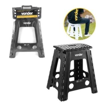 Imagem de Banqueta Dobravel Banquinho Plastico 45cm  Vonder Até 150kg