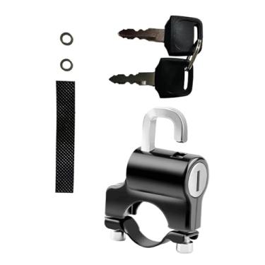 Imagem de Deevoka Motocicleta Bloqueio de segurança Liga de alumínio Premium com 2 teclas Acessórios para motocicletas de cadeado para suporte para capacete