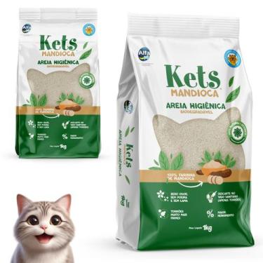 Imagem de Areia Gatissimo Kets Biodegradavel Higienica Gatos Selecione, Mandioca
