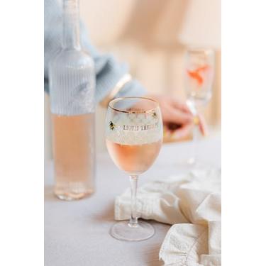 Imagem de YVONNE ELLEN Taça de vinho com borda dourada, design decorativo de abelha, padrão Art Deco