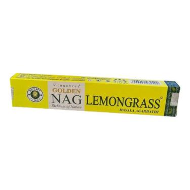 Imagem de Incenso Massala Golden Nag Vareta Capim Limão Lemongrass Un - Lua Míst