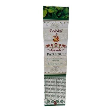 Imagem de Incenso Massala Patchouli Indiano Goloka Varetas Cx15g - Lua Mística -