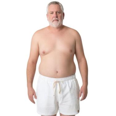 Imagem de Short Mauricinho Plus Size Fio Tinto Linho 3 Bolsos - C&C, Branco, G3