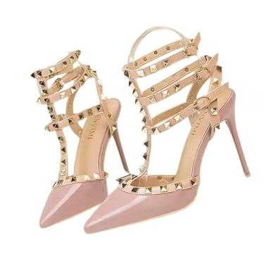 Imagem de Scarpin Salto Alto com Spikes (Rosa Chá, BR, Adulto, Numérico, 38)