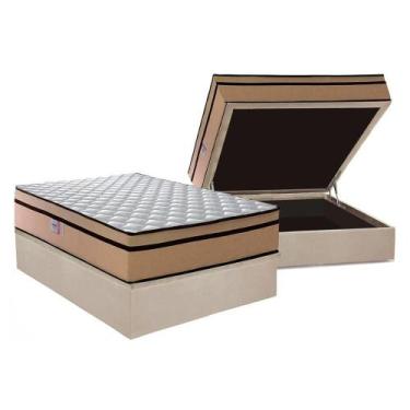 Imagem de Cama Box Baú Casal: Colchão Espuma D45 Plumatex Plumatex Selectus 24 +