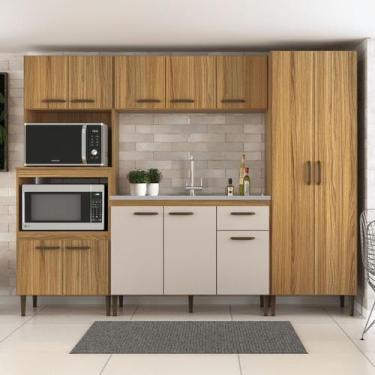 Imagem de Armário de Cozinha Minnesota com Balcão para Pia 12 Portas 1 Gaveta Ip