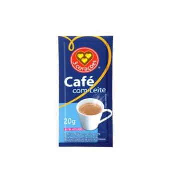 Imagem de Café Solúvel CAPPUCCINO TRÊS CORAÇÕES CAFE LEITE SACHÊ - 3 Corações